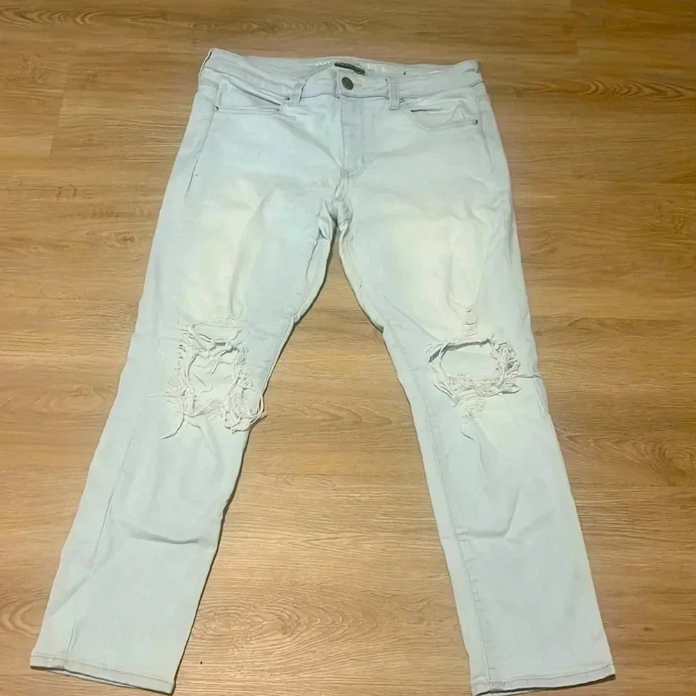 AE light wash jegging ankle